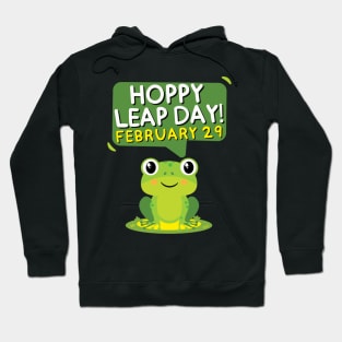 Hoppy Leap Day February 29 Funny Frog Hoodie